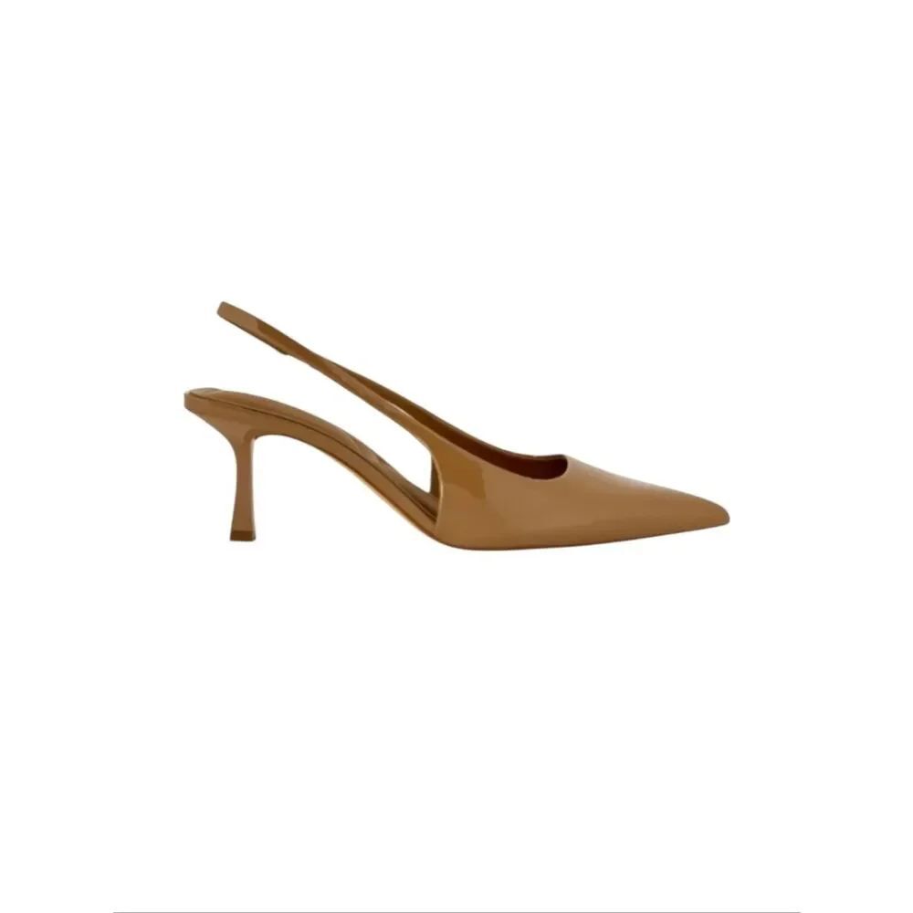 Primark Tan Pointed Slingback Kitten Heels Size 10